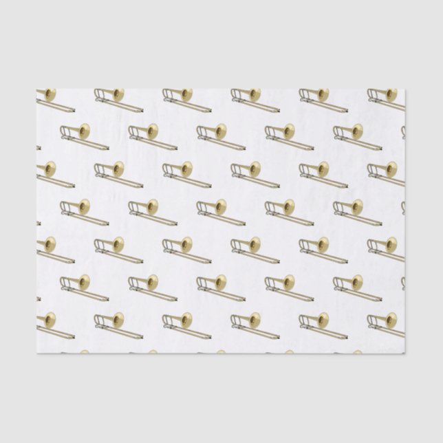 Trombone cartoon illustration tissue paper (Front)