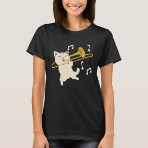 Trombone Cat Player  Trombonist Brass Wind T-Shirt