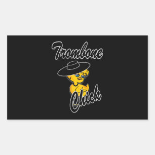 Trombone Chick #4 Rectangular Sticker