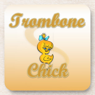Trombone Chick Coaster