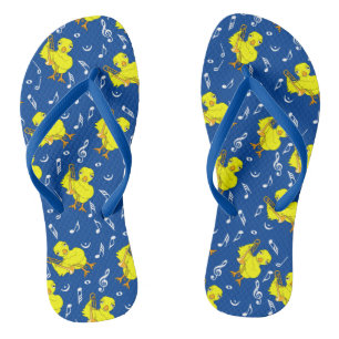Trombone Chick Music Notes Flip Flops
