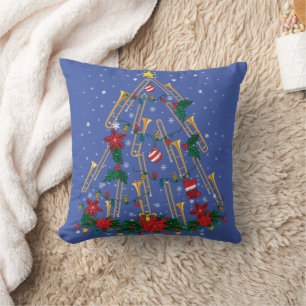 Trombone Christmas Tree Ornaments Funny Music Band Cushion
