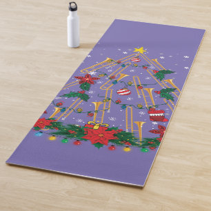 Trombone Christmas Tree Ornaments Funny Music Band Yoga Mat