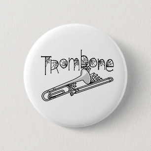 Trombone Cobwebs 6 Cm Round Badge