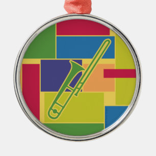 Trombone Colorblocks Ornament