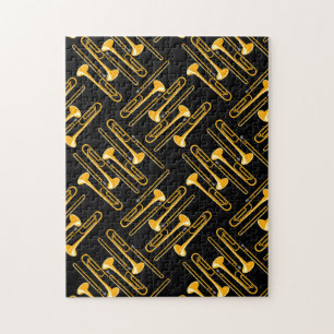 Trombone Crosshatch Jigsaw Puzzle