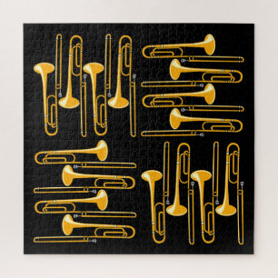 Trombone Crosshatch  Jigsaw Puzzle