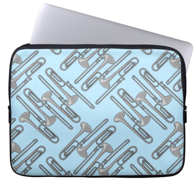 Trombone Crosshatch Laptop Sleeve (Front)