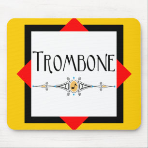 Trombone Decorative Line Mouse Mat