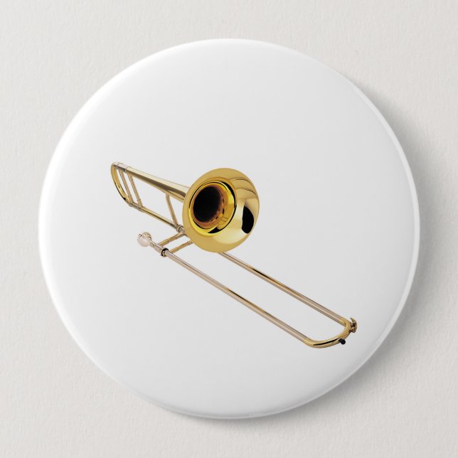 "Trombone" design gifts and products 10 Cm Round Badge (Front)