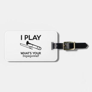 trombone designs luggage tag
