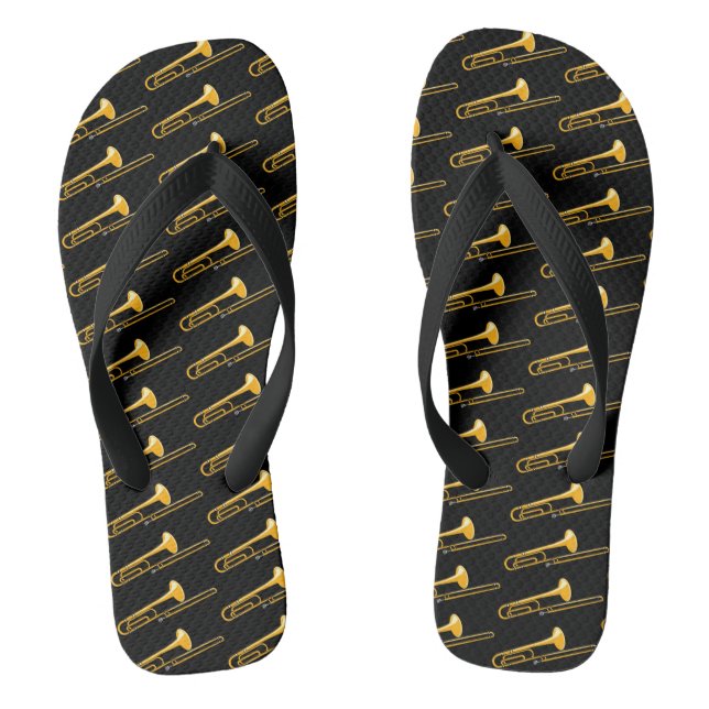 Trombone Drawing Flip Flops (Footbed)