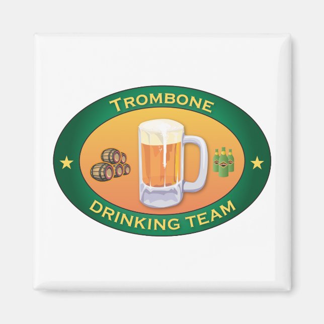 Trombone Drinking Team Magnet (Front)