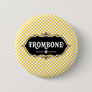 Trombone Emblem 6 Cm Round Badge