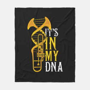 Trombone Gift Men Jazz Music Marching Band Fleece Blanket