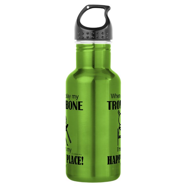 Trombone Happy Place 532 Ml Water Bottle (Front)