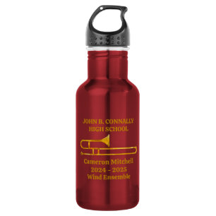 Trombone High School Band Gold Personalised 532 Ml Water Bottle