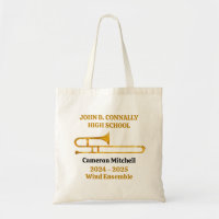 Trombone High School Band Gold Personalised