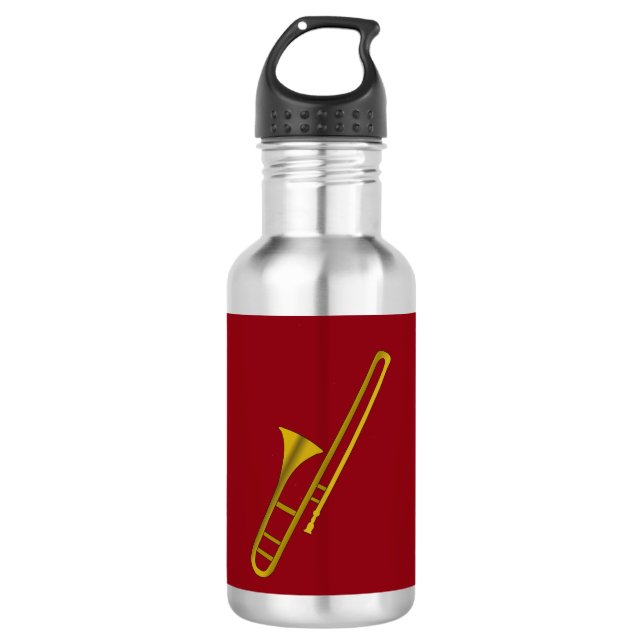 Trombone illustration 532 ml water bottle (Front)