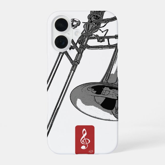 Trombone iPhone 16 Case (Back)