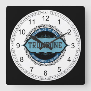 Trombone Is Best Square Wall Clock