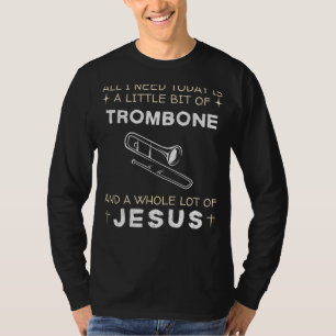 Trombone & Jesus Funny Tee - Hilarious Musician Sh