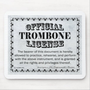 Trombone License Mouse Mat