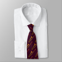Trombone Maroon Neck Tie