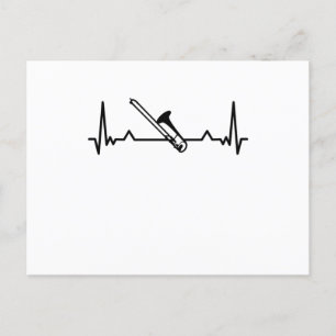 Trombone Music Heartbeat Funny Gifts Postcard