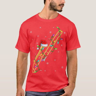 Trombone Music Lover Xmas Lights Santa Trombone Ch T-Shirt