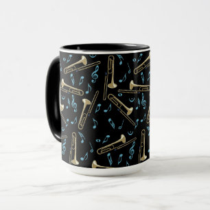 Trombone Music Notes Mug