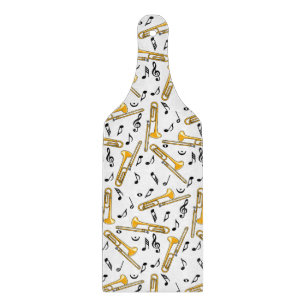 Trombone Music Notes Pattern Cutting Board