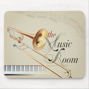 Trombone Music Room Mouse Mat