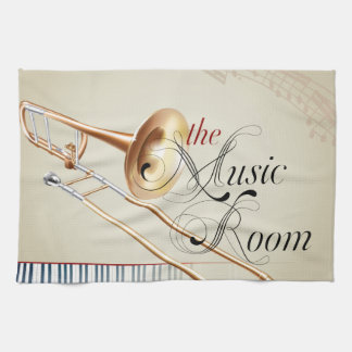 Trombone Music Room Tea Towel