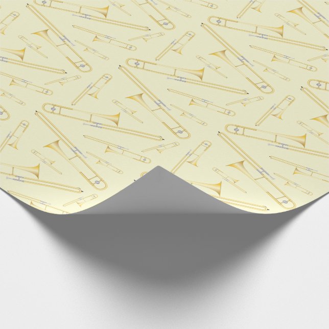 Trombone Music Teacher Wrapping Paper (Corner)