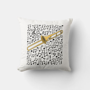 Trombone Musical Notes Trombonist Brass Musician Cushion