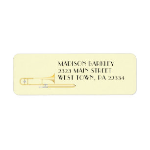 Trombone Musician Band Teacher Label