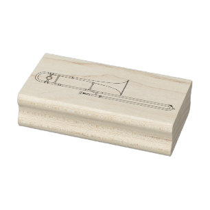 Trombone Musician Band Teacher Rubber Stamp