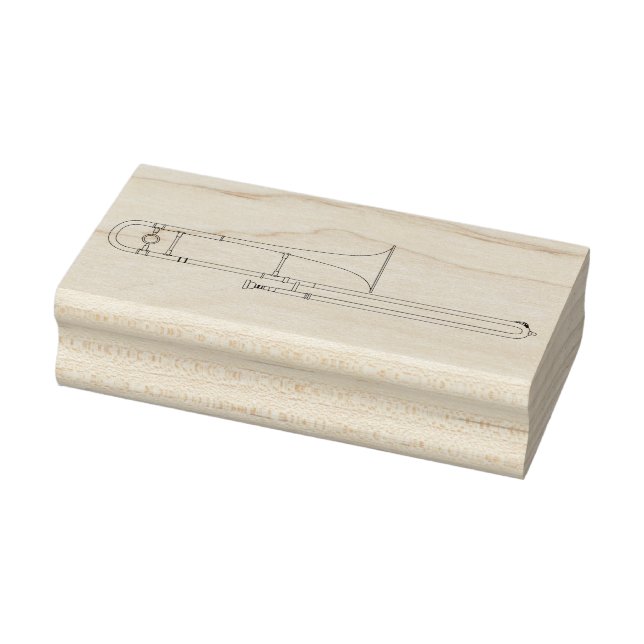 Trombone Musician Band Teacher Rubber Stamp (Stamp)