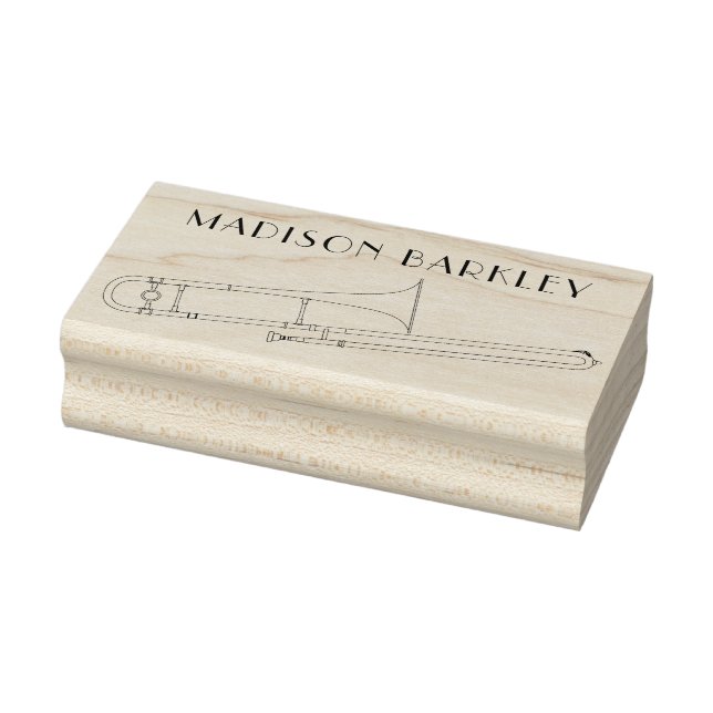 Trombone Musician Band Teacher Rubber Stamp (Stamp)