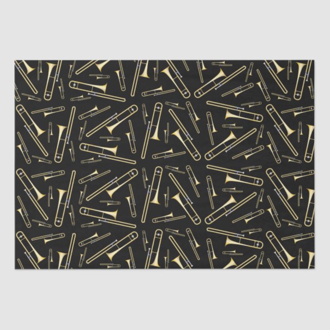 Trombone Musician Band Teacher Wrapping Paper (Front)