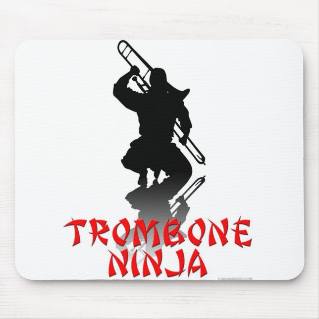 Trombone Ninja Mouse Mat (Front)