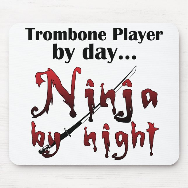 Trombone Ninja Mouse Mat (Front)