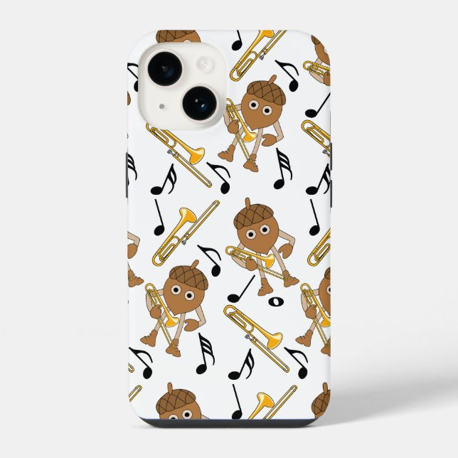 Trombone Nut Music Notes  iPhone Case (Back)