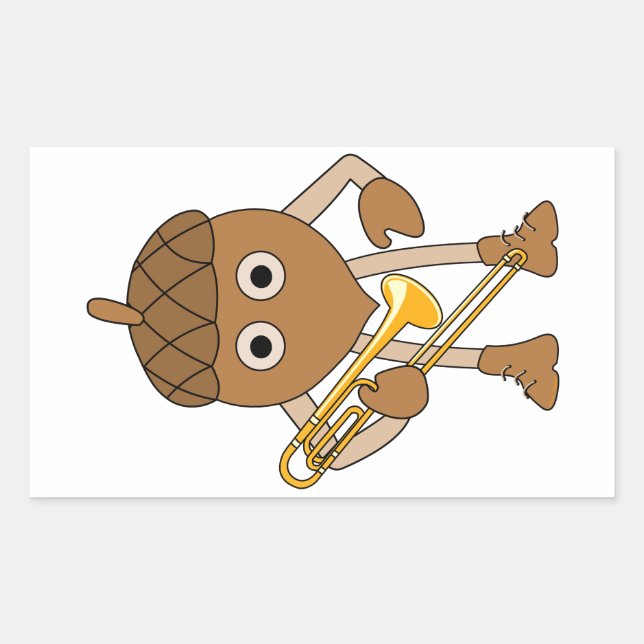 Trombone Nut Rectangular Sticker (Front)