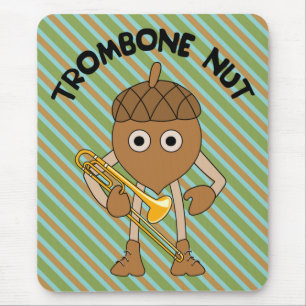Trombone Nut Text Mouse Mat