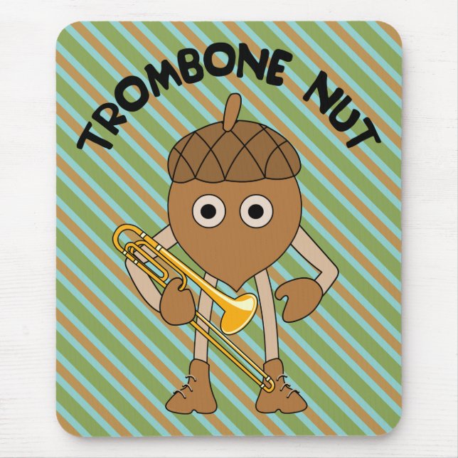 Trombone Nut Text Mouse Mat (Front)