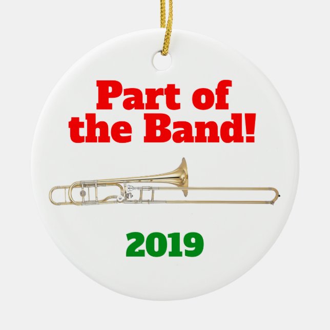 Trombone Ornament Part of the Band (Front)