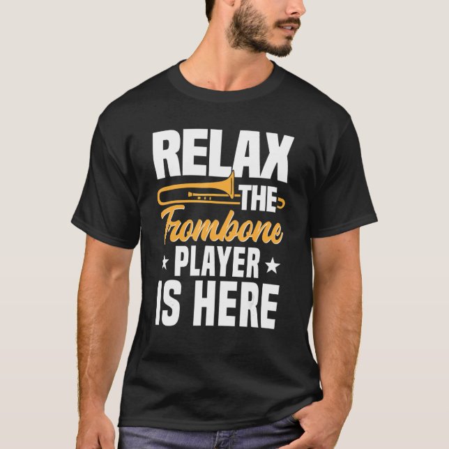Trombone Player Brass Instrument Trombonist T-Shirt (Front)