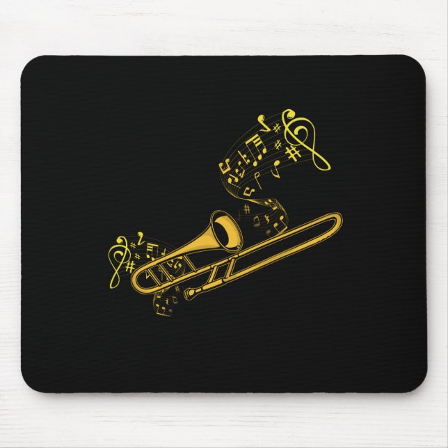 Trombone Player Brass Music Instrument Big Band Mouse Mat (Front)